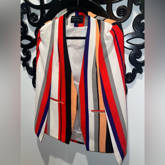Lavish Alice Multi Color Cape Blazer - Picture 2 of 3
